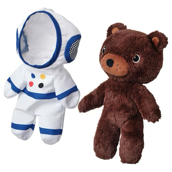 IKEA AFSTONPARV Spft Toy With Astronaut Suit, Bear, 11" (705.515.45) NEW - Picture 2 of 7